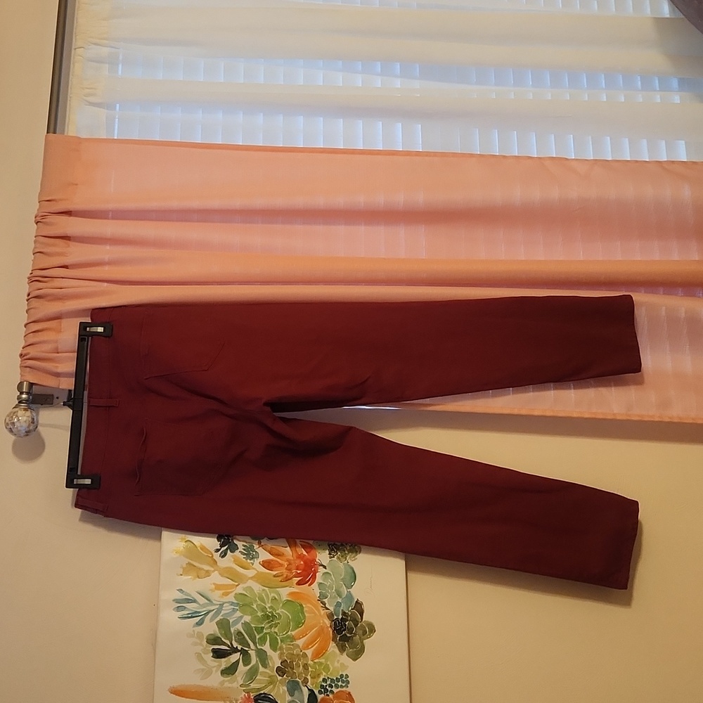 A pair of Fall like burgandy pants size 10 by CHARTER CLUB $17. - Picture 2 of 4